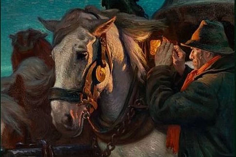 Alla luce di una lampada